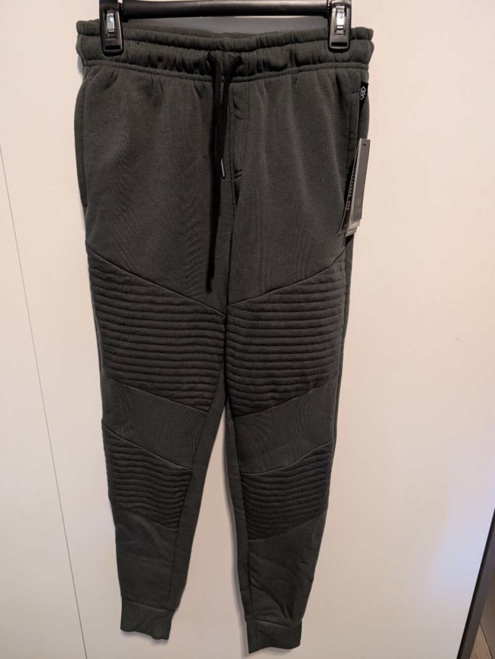 Leg3nd charcoal grey moto-style jogger sweatpants